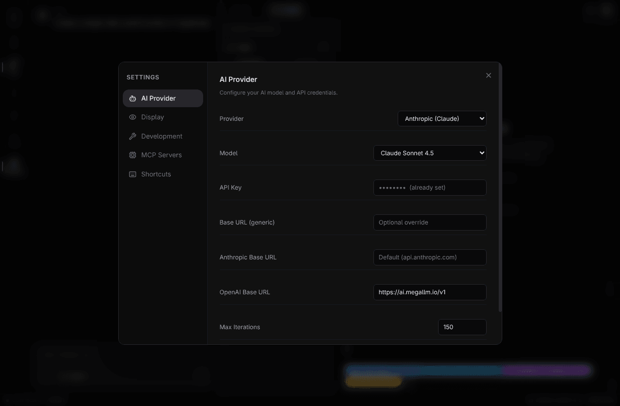 AI Provider Settings